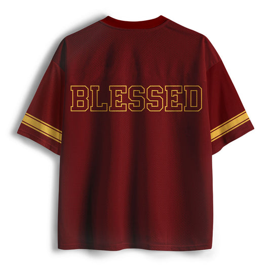 Blessed Christian Red Mesh Jersey