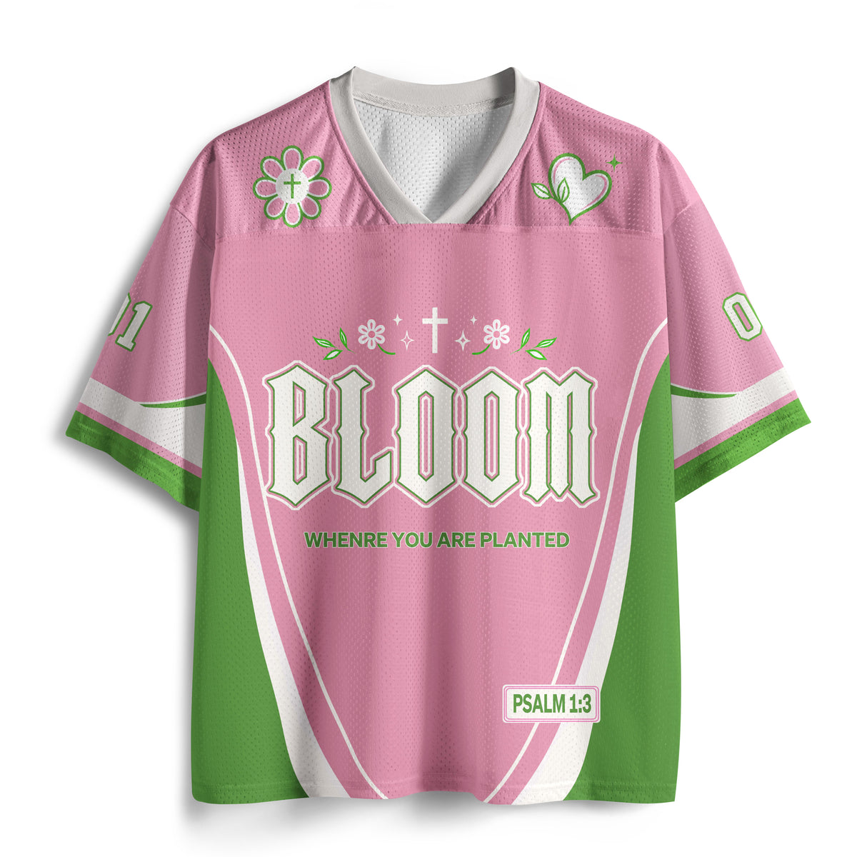 Bloom Where You Are Planted Christian Mesh Jersey