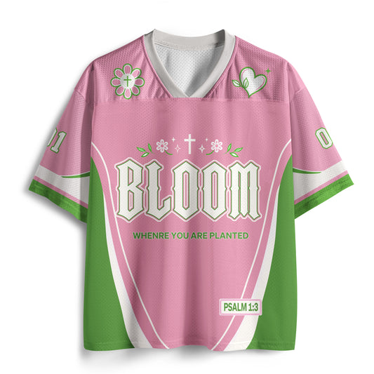 Bloom Where You Are Planted Christian Mesh Jersey