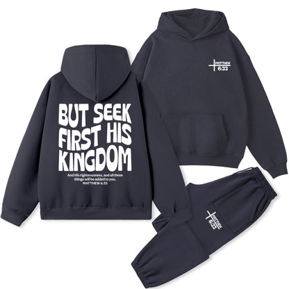 But Seek First His Kingdom Christian Fleece Hoodie Set