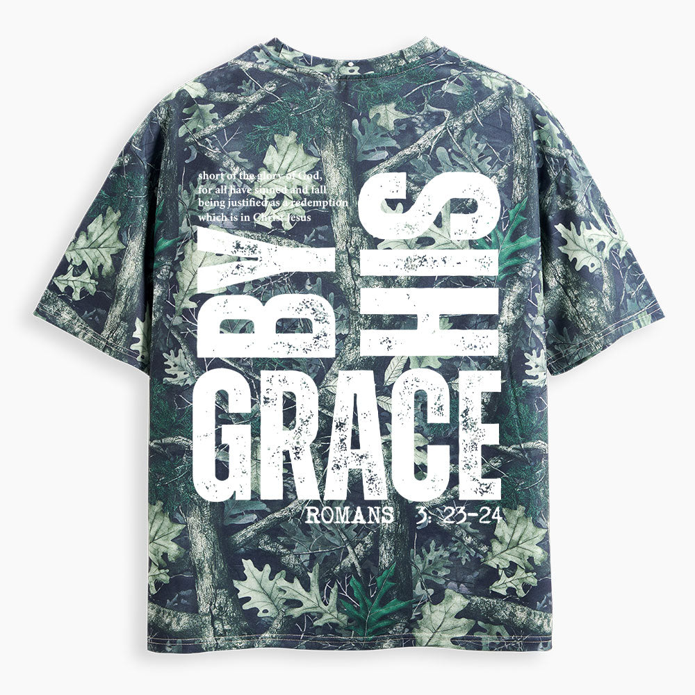 By His Grace Christian Camo T-Shirt