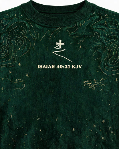 Christian Hiking Shirt Graphic Wings As Eagles AOP Tee