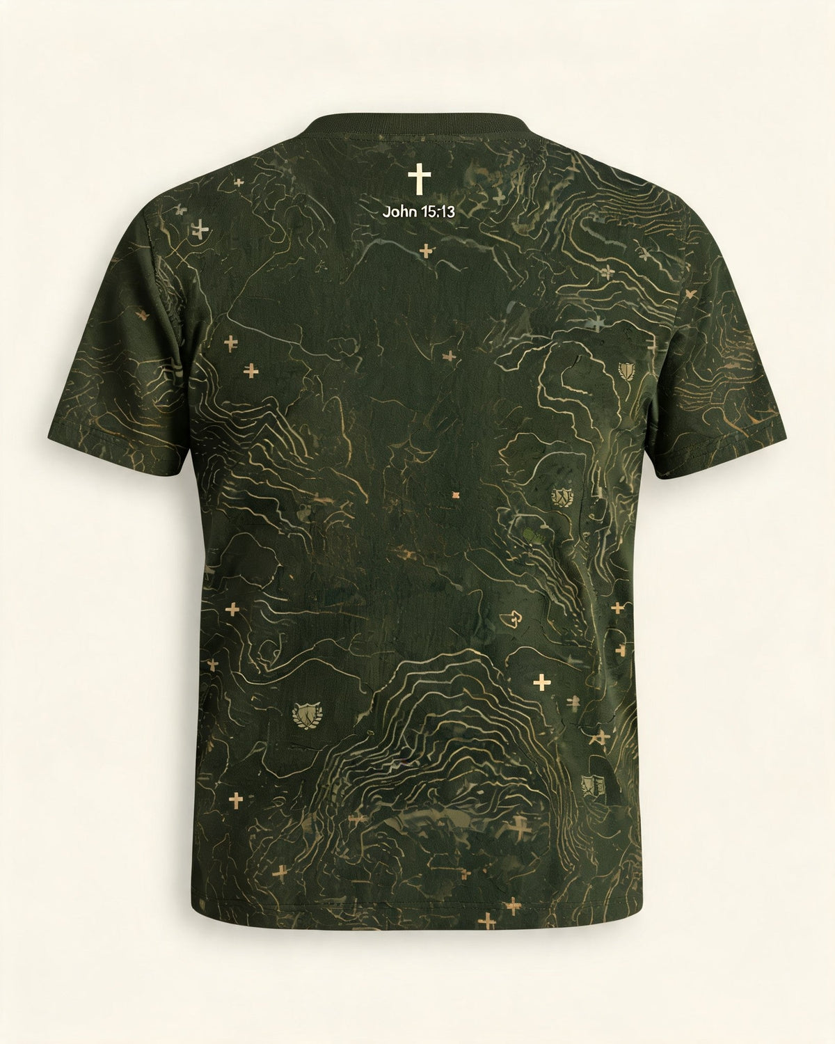 Christian Veteran Shirt - Frontline Faith Short Sleeve AOP Tee
