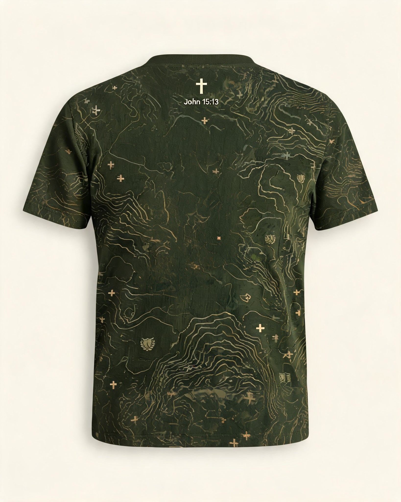 Christian Veteran Shirt - Frontline Faith Short Sleeve AOP Tee