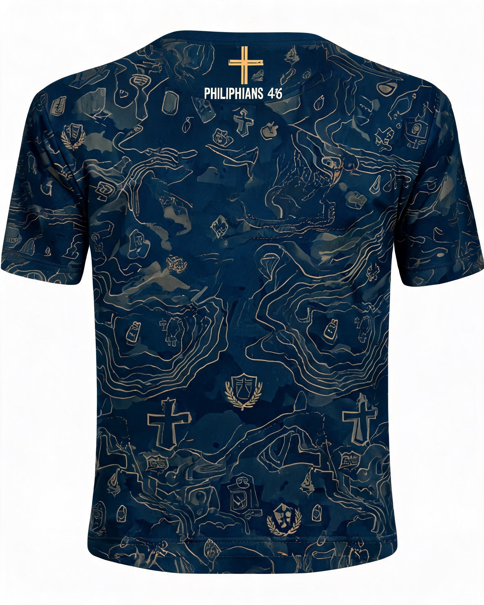 Christian Shirt Brown - Prayer Is My Battle Rhythm Short Sleeve AOP Tee