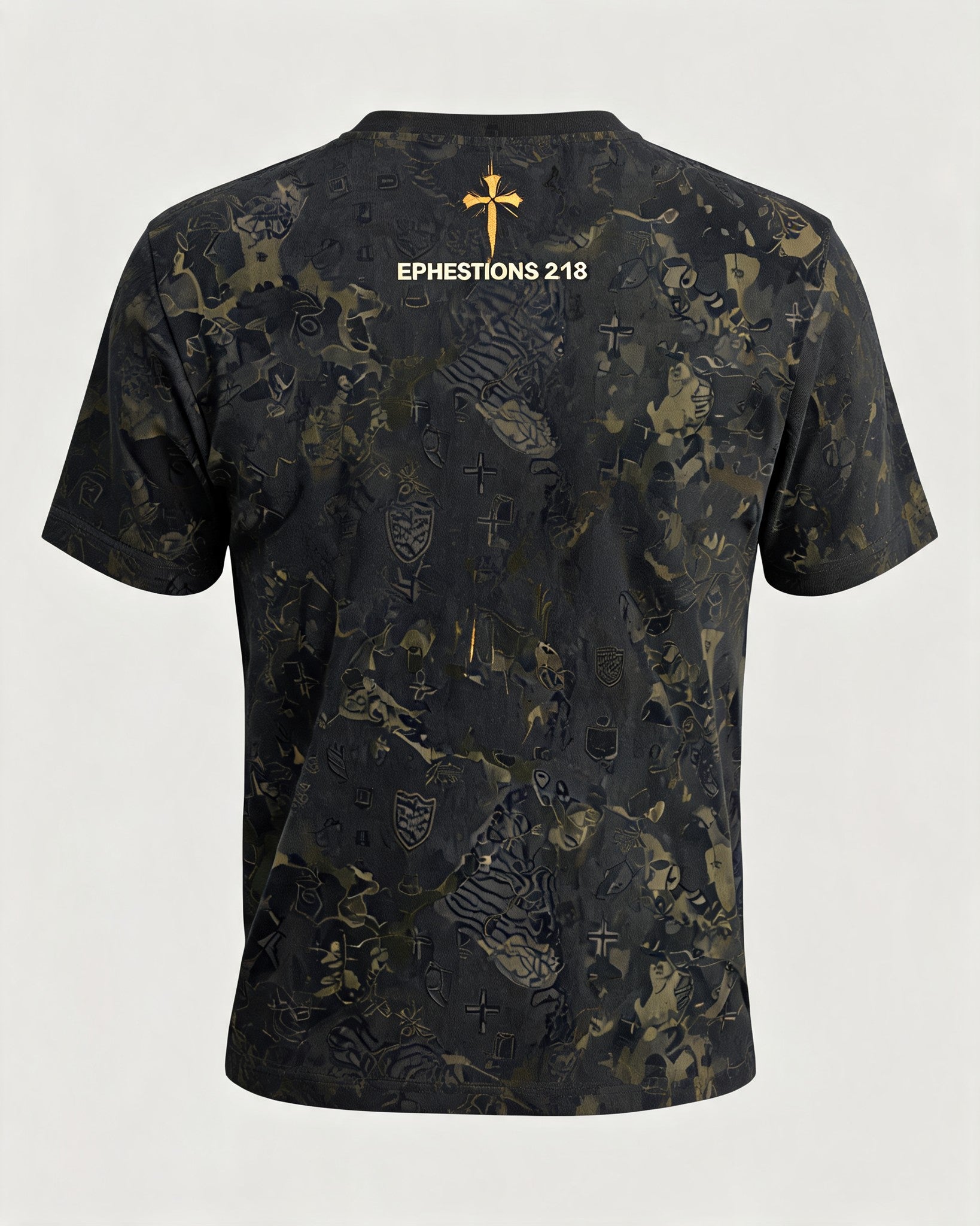 Christian Shirt Minimalist - Battle Scars Grace Marks Short Sleeve AOP Tee