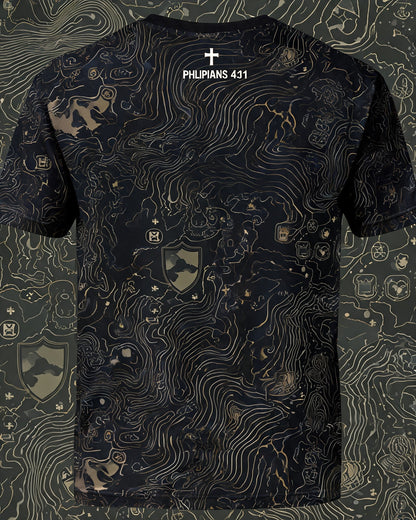 Christian Shirt Brown - My Oath Was Temporary His Covenant Is Eternal Short Sleeve AOP Tee