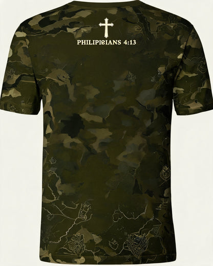Christian Shirt Minimalist - Lionhearted By Faith Short Sleeve AOP Tee