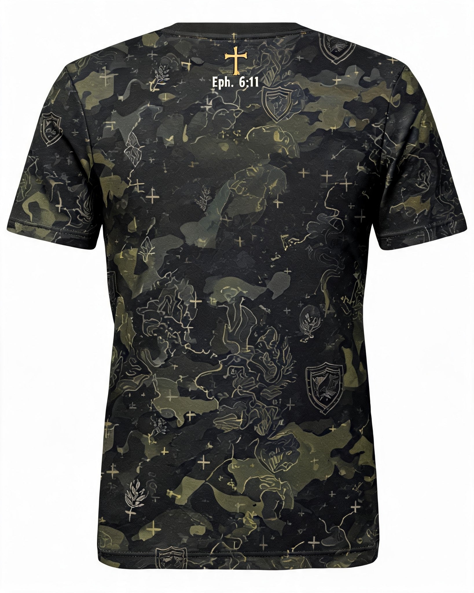 Christian Veteran Shirt - Personalized Veteran Of Faith Armor Of God AOP Tee