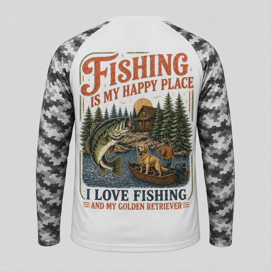 I Love Fishing With My Golden Retriever Shirt – Long Sleeve Sun Shirt