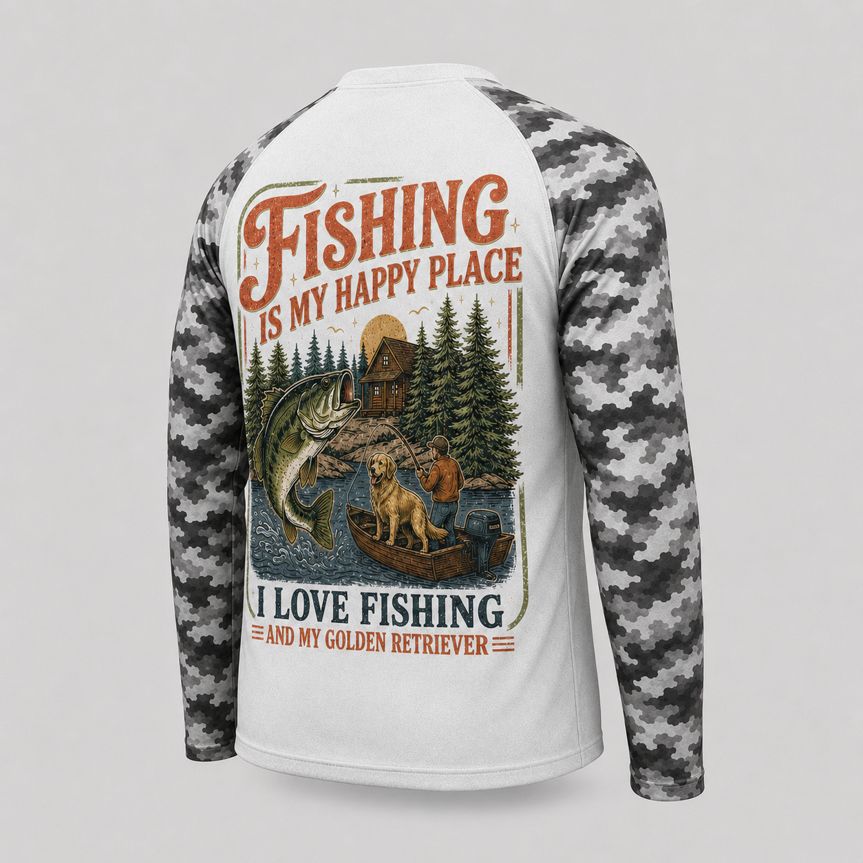 I Love Fishing With My Golden Retriever Shirt – Long Sleeve Sun Shirt