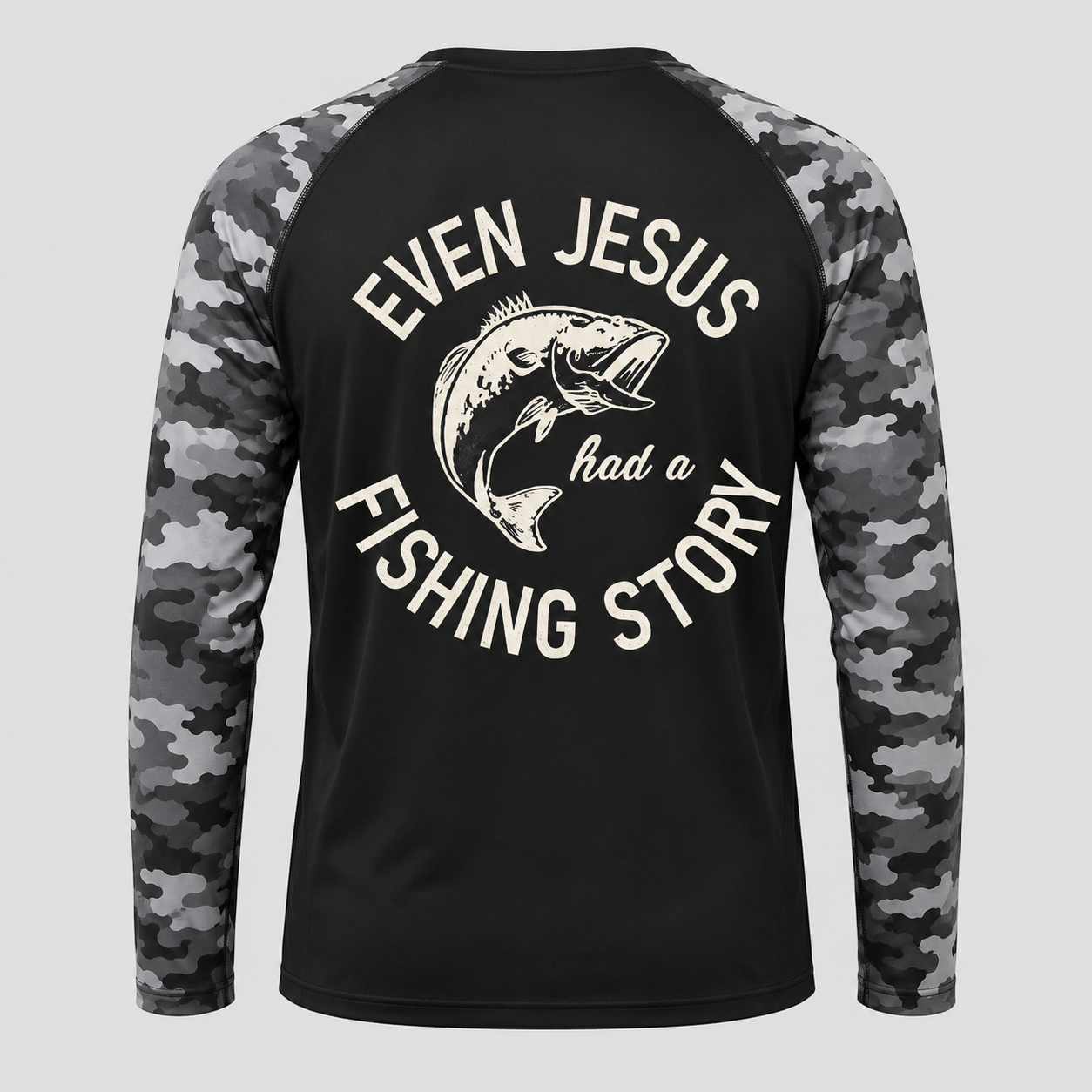 Even Jesus Fishing Story Long Sleeve Shirt