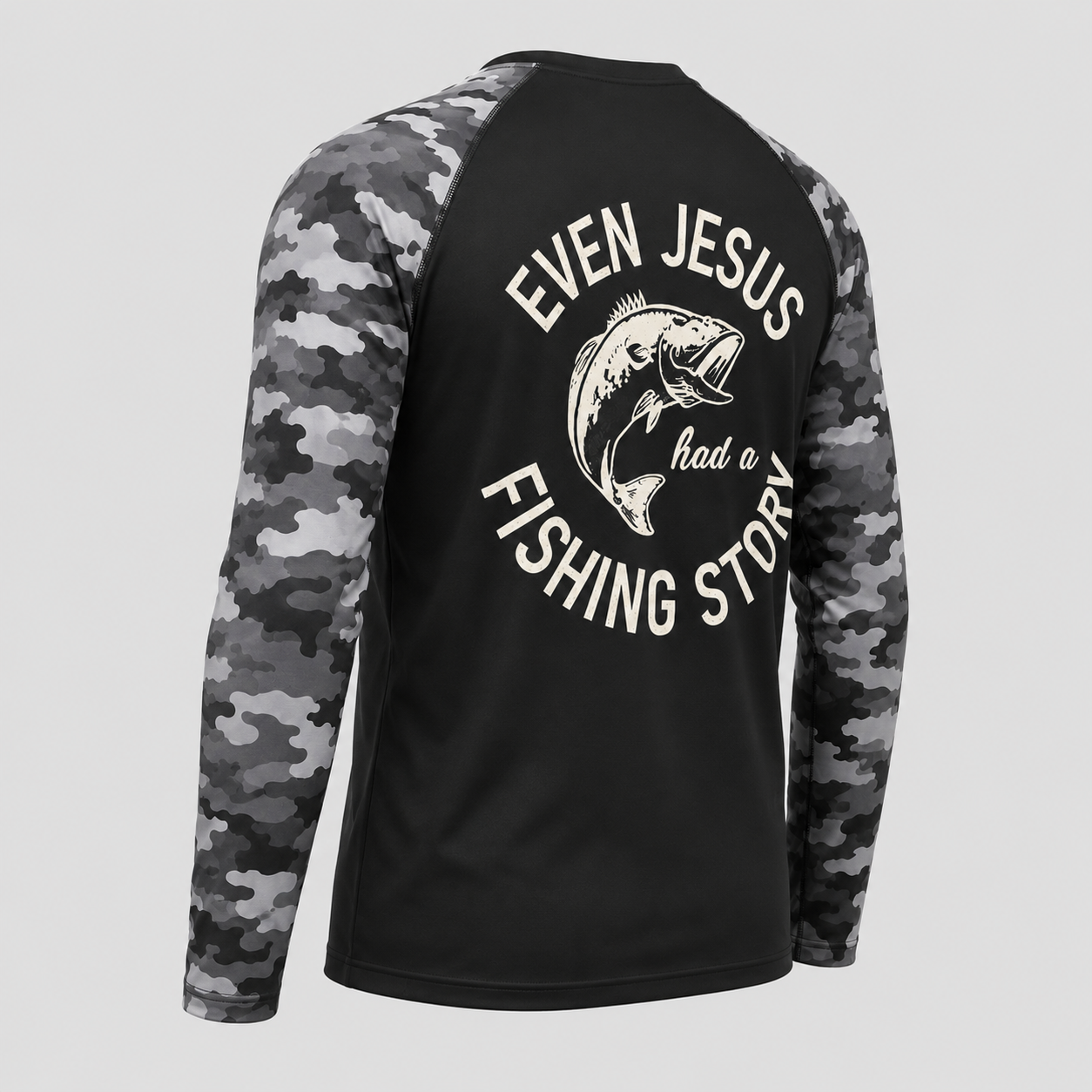 Even Jesus Fishing Story Long Sleeve Shirt