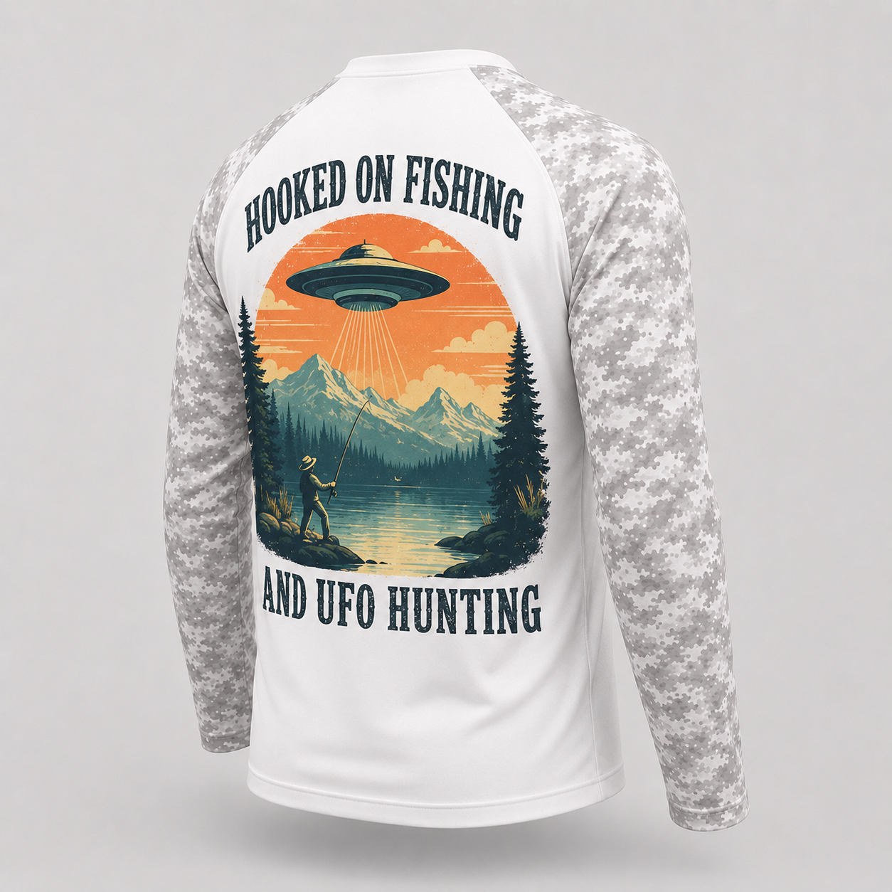 Hooked on Fishing and UFO Hunting Shirt