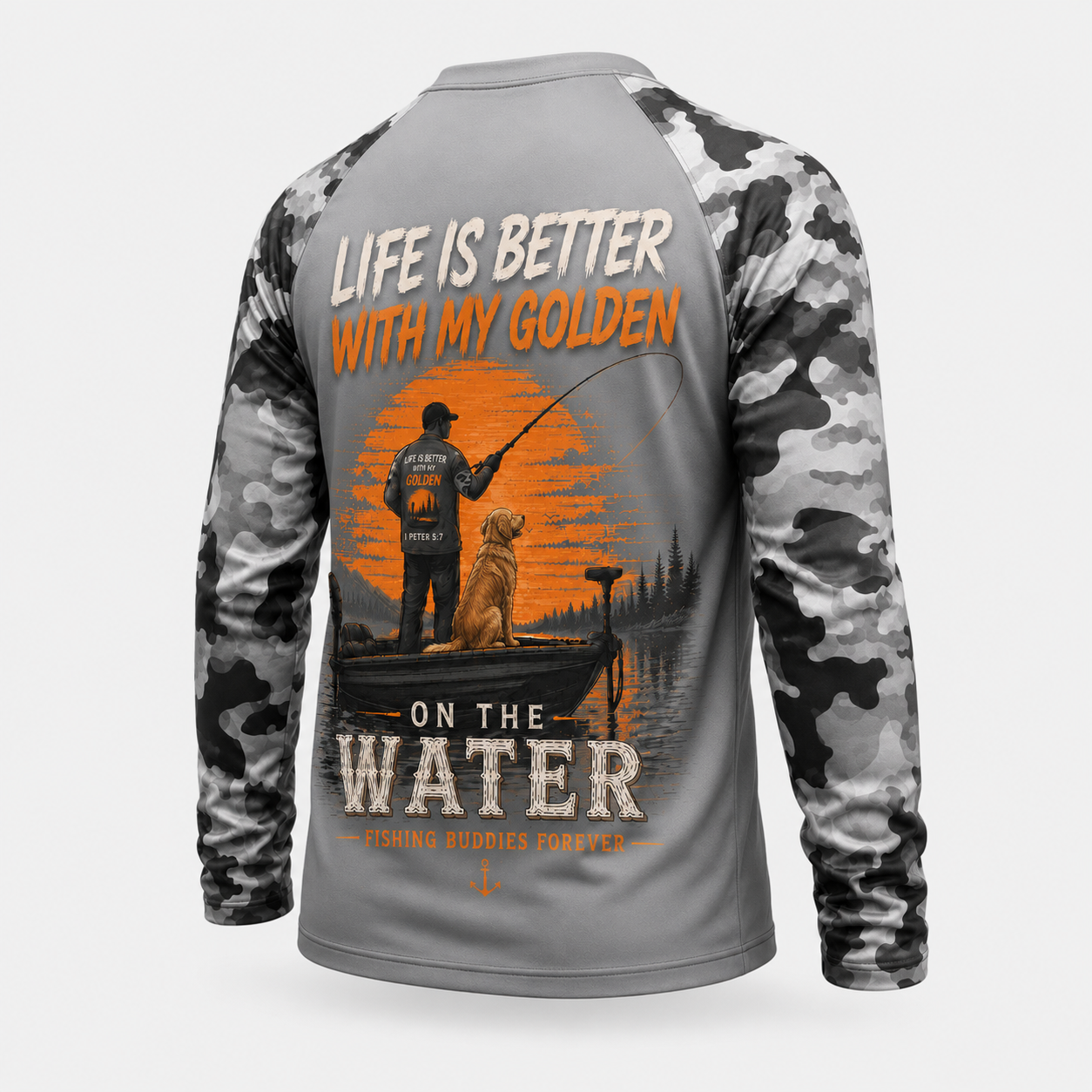 Golden Retriever Fishing Shirt – Life Is Better With My Golden Long Sleeve
