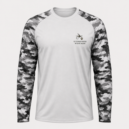 Golden Retriever Fly Fishing Shirt – Old Man Long Sleeve Sun Shirt