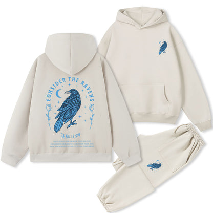 Consider The Ravens Christian Premium Fleece Hoodie Set