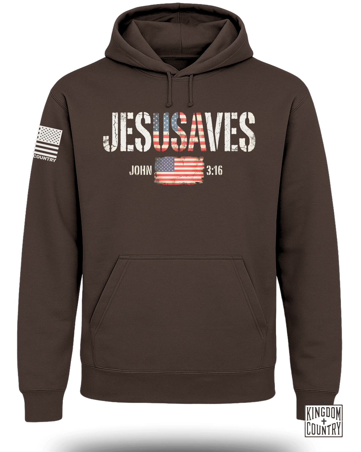 Jesus Saves Patriotic Hoodie