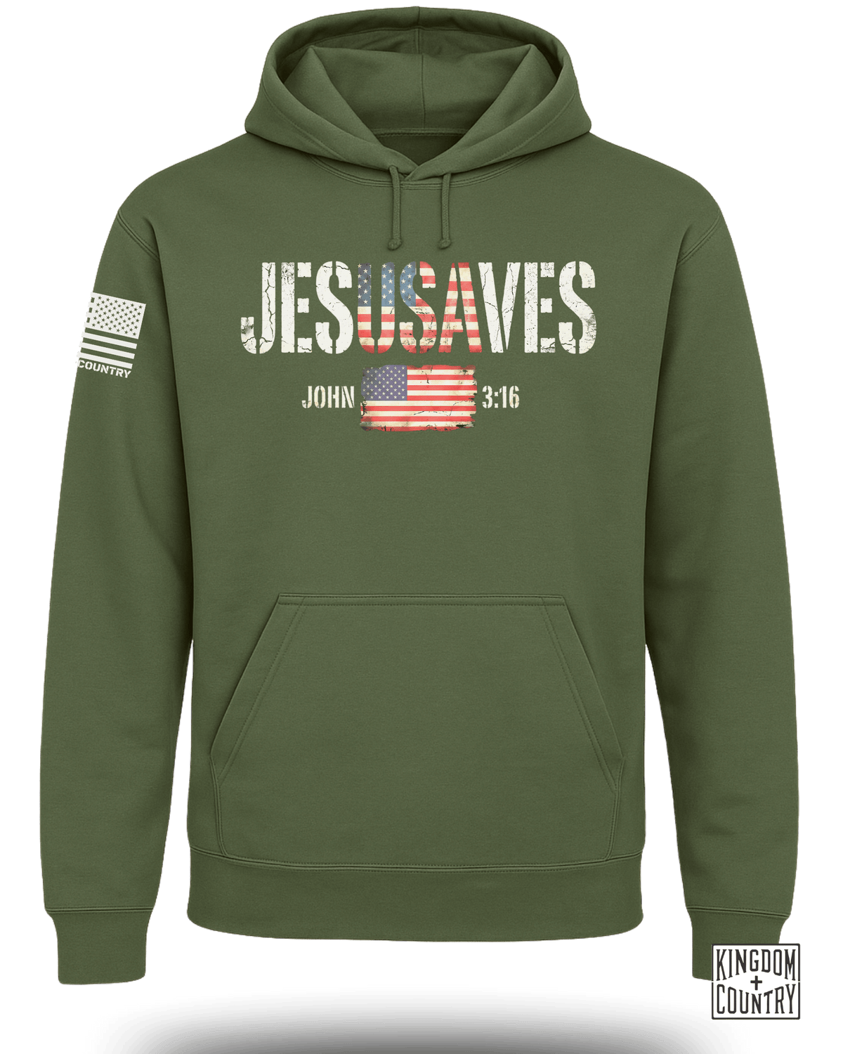 Jesus Saves Patriotic Hoodie