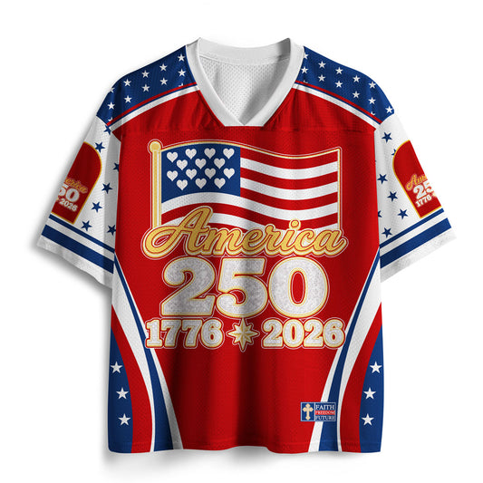 Faith Cross For America's 250th Anniversary Christian Mesh Jersey