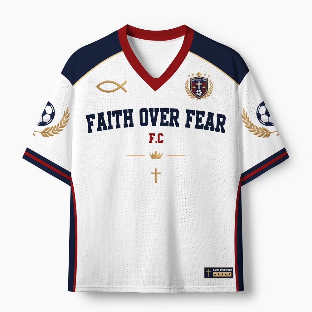 Faith Over Fear Christian Mesh Jersey