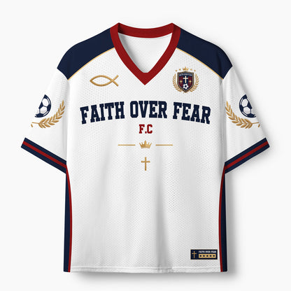 Faith Over Fear Christian Mesh Jersey