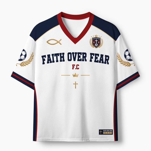 Faith Over Fear Christian Mesh Jersey