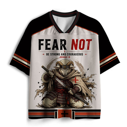 Fear Not Be Strong And Courageous Christian Mesh Jersey