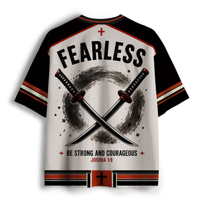 Fear Not Be Strong And Courageous Christian Mesh Jersey