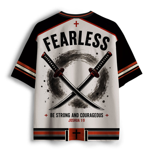 Fear Not Be Strong And Courageous Christian Mesh Jersey