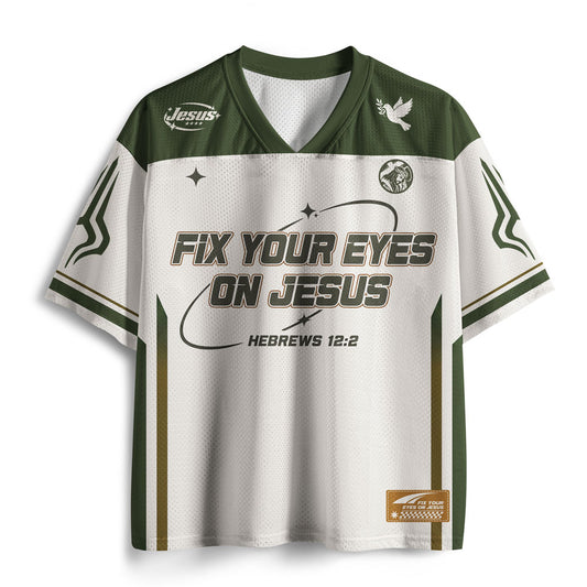 Fix Your Eyes On Jesus Christian Mesh Jersey