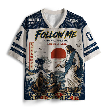 Follow Me And I Will Make You Fishers Of Man Christian Mesh Jersey