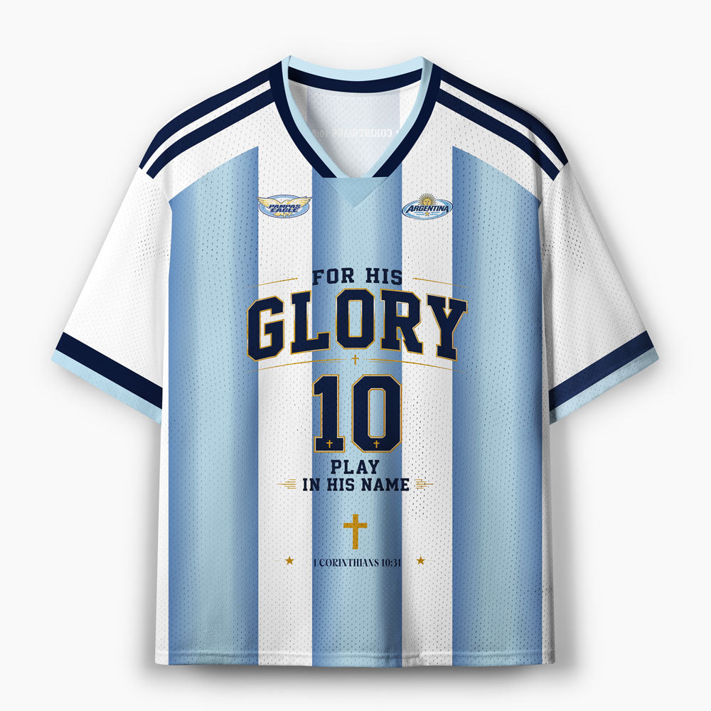 For His Glory Christian Mesh Jersey
