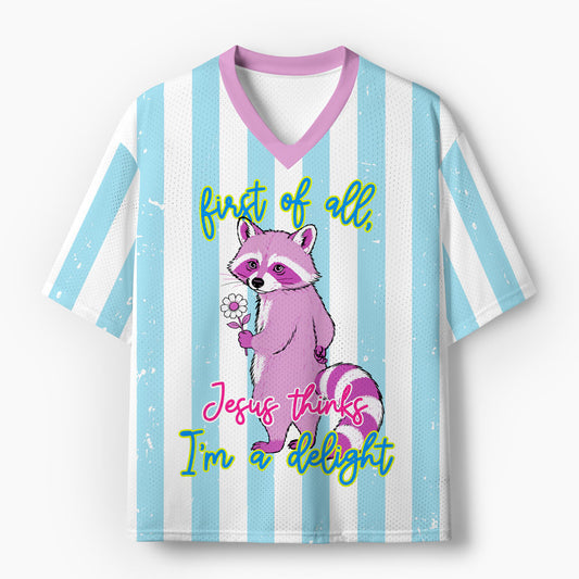 Frist Of All Jesus Think I'm A Delight Christian Mesh Jersey