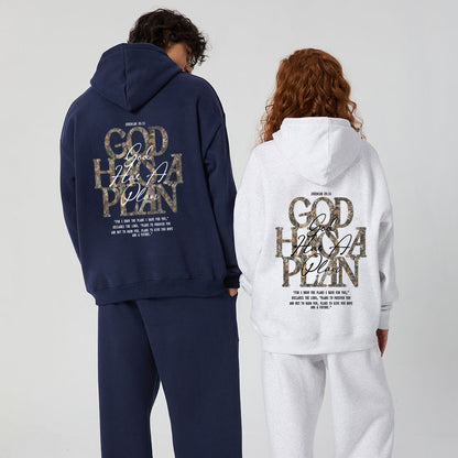 God Has A Plan Christian Premium Fleece Hoodie Set