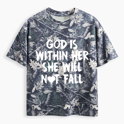 God Is Within Her Christian Camo T-Shirt