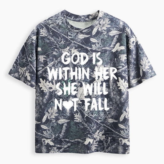 God Is Within Her Christian Camo T-Shirt