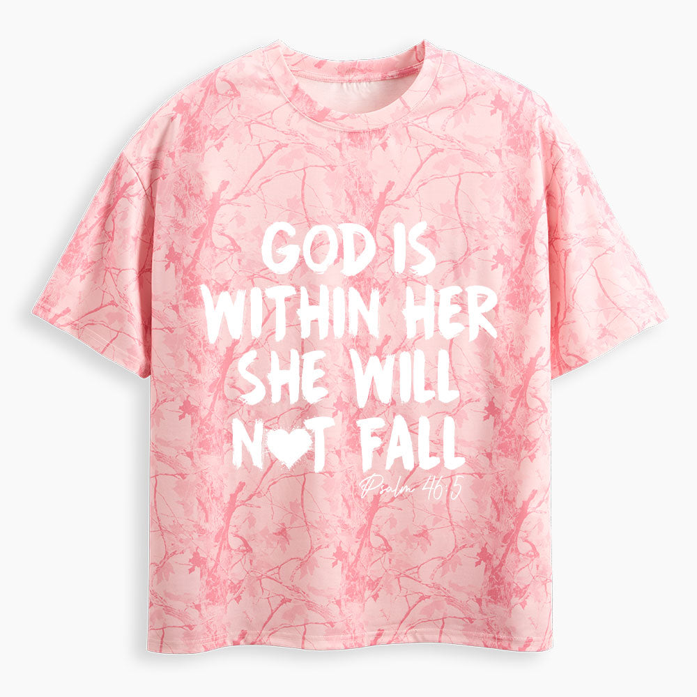 God Is Within Her Christian Camo T-Shirt