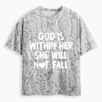 God Is Within Her Christian Camo T-Shirt