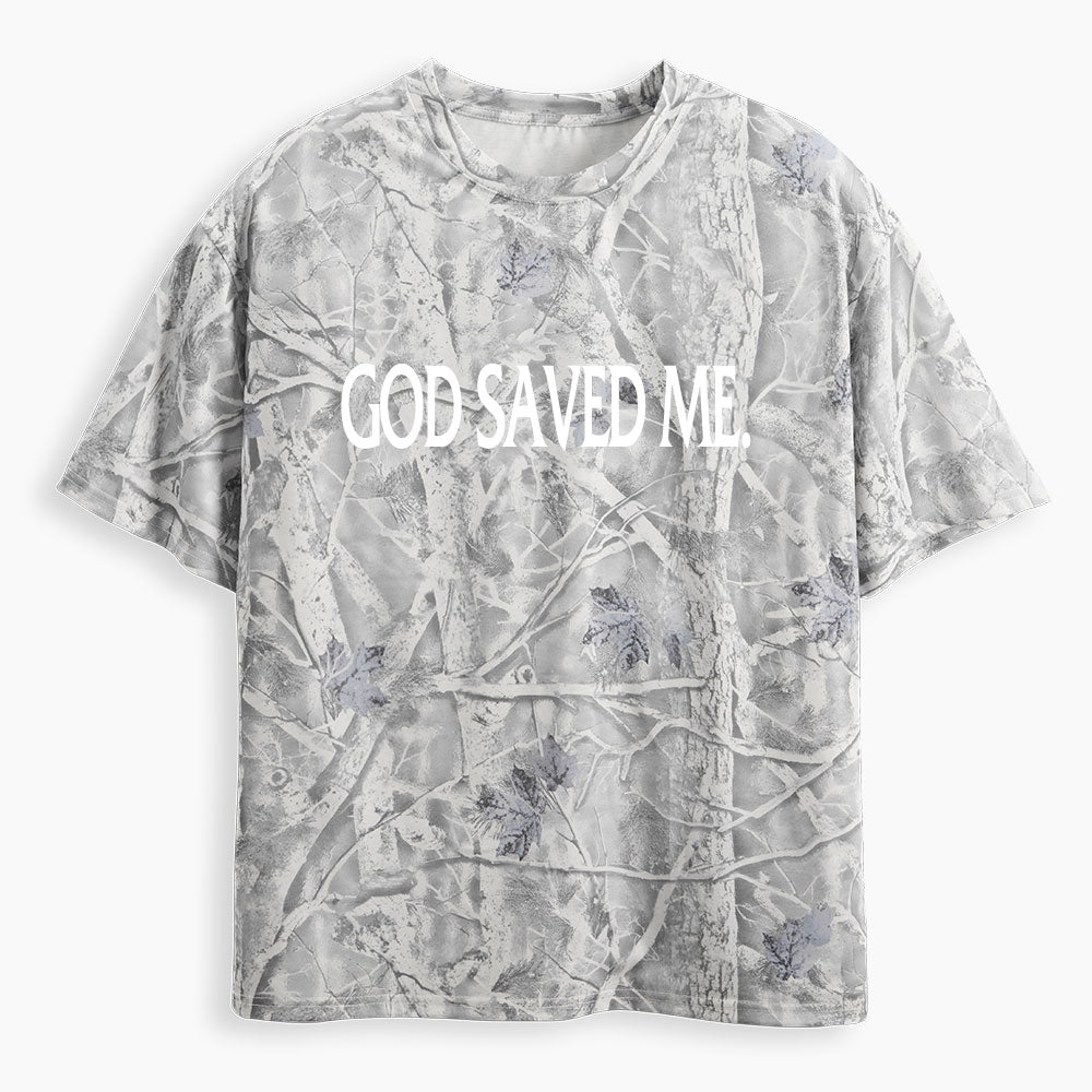 God Saved Me Christian Camo T-Shirt