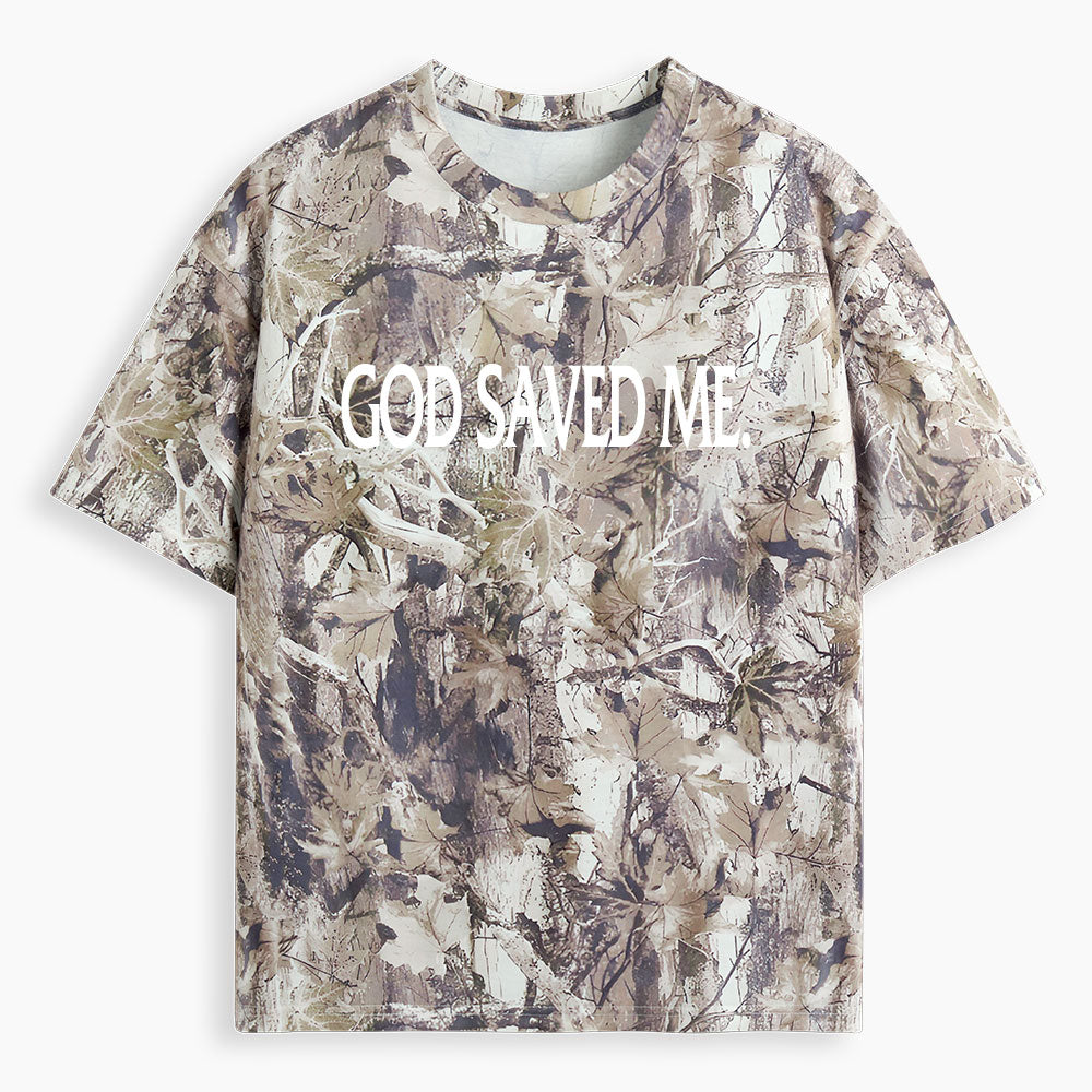 God Saved Me Christian Camo T-Shirt