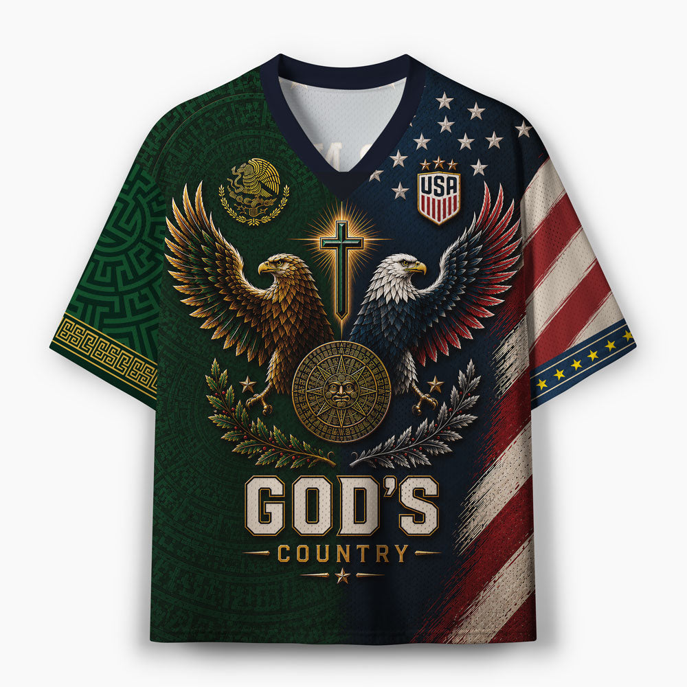 Personalized God¡®s Country Christian Mesh Jersey