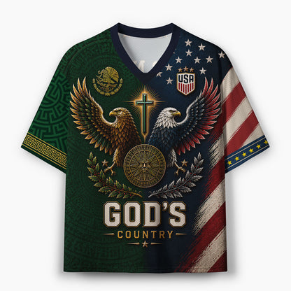 Personalized God¡®s Country Christian Mesh Jersey