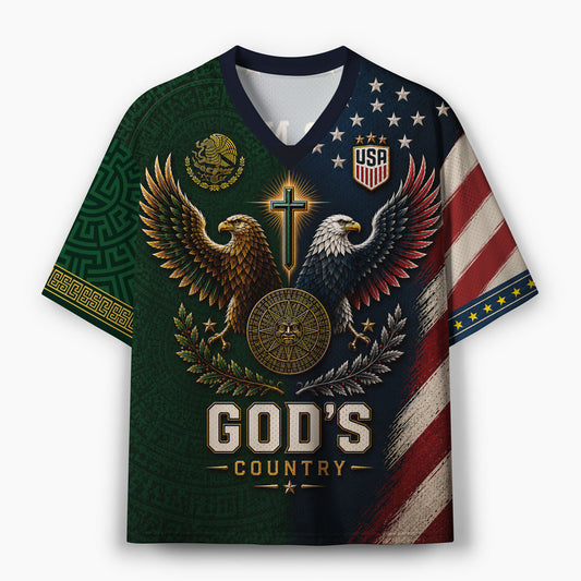 Personalized God¡®s Country Christian Mesh Jersey