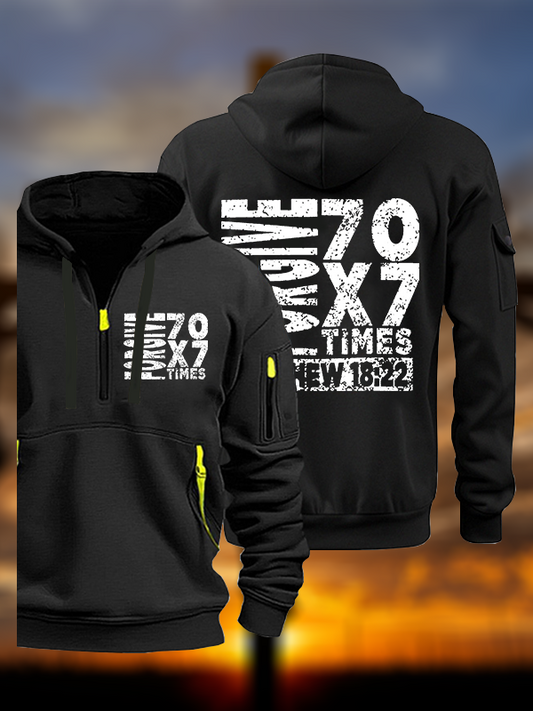 Forgive 70X7 Times Jesus God Christian Zipper Hoodies