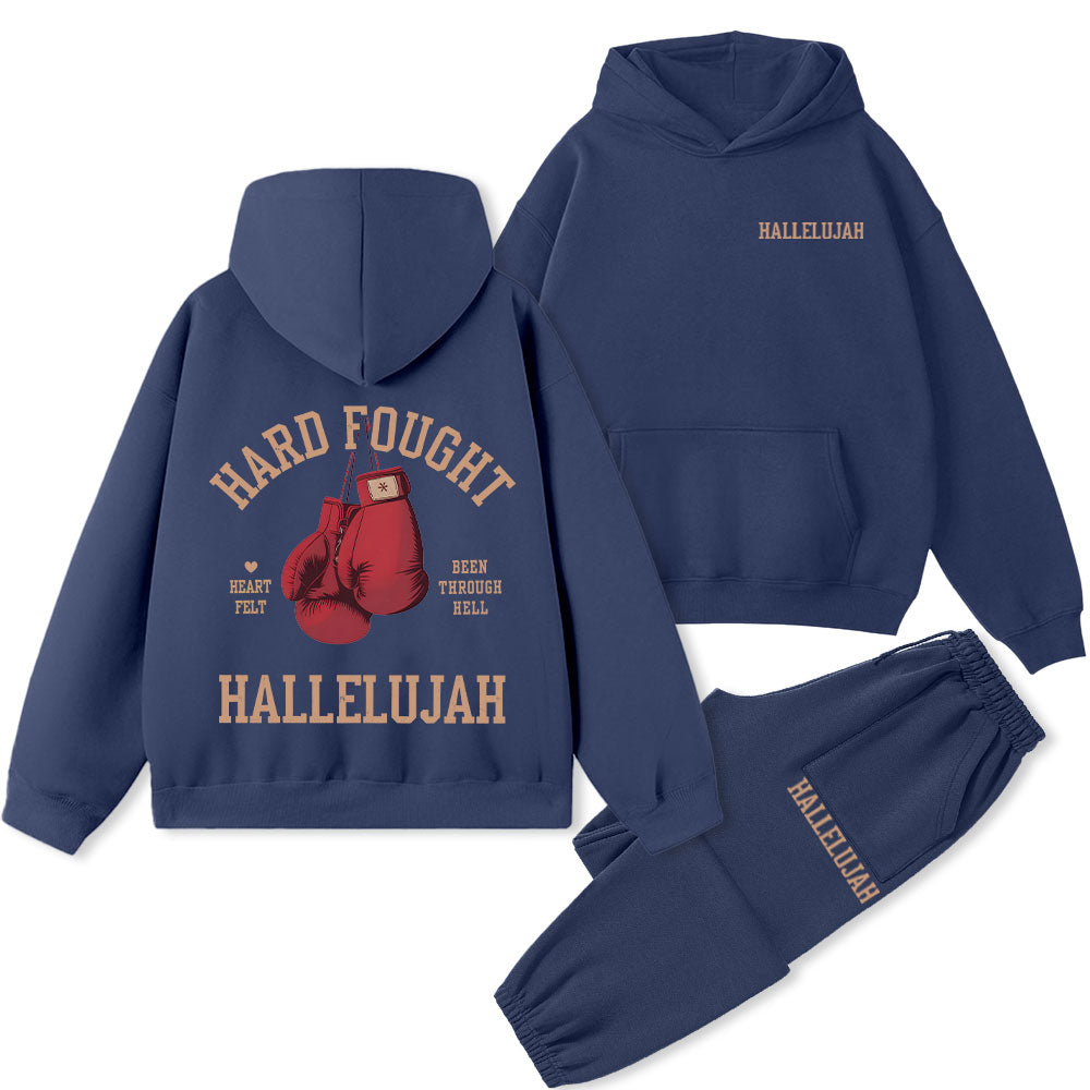 Hard Fought Hallelujah Premium Fleece Hoodie Set