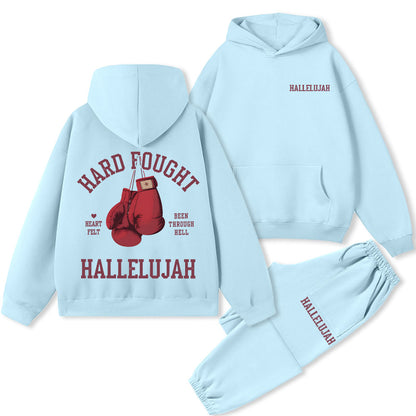 Hard Fought Hallelujah Premium Fleece Hoodie Set