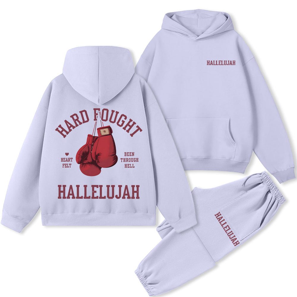 Hard Fought Hallelujah Premium Fleece Hoodie Set