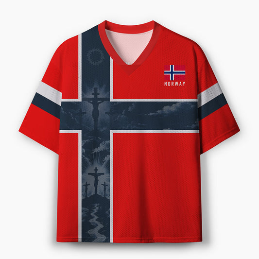 He Died For Us Now I Live For Him Christian Mesh Jersey
