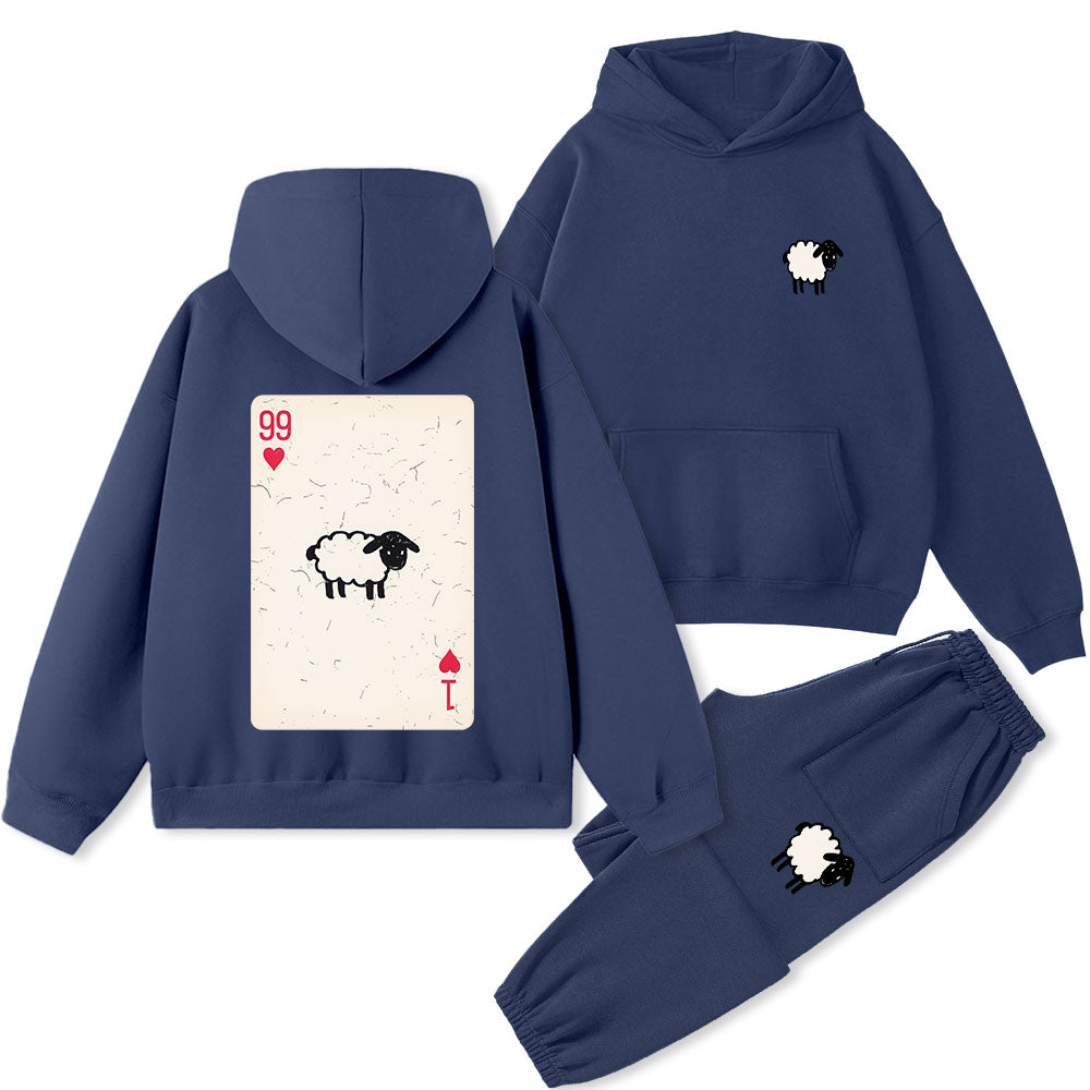 He Left The 99 To Rescue Me Christian Premium Fleece Hoodie Set